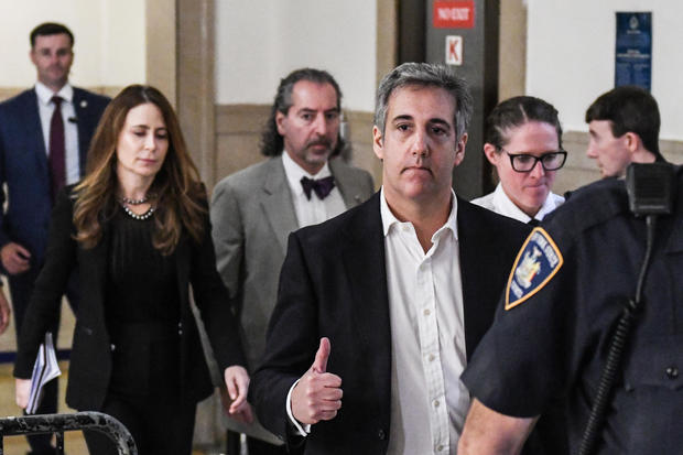Michael Cohen at court for former President Donald Trump's New York Civil Fraud Trial 