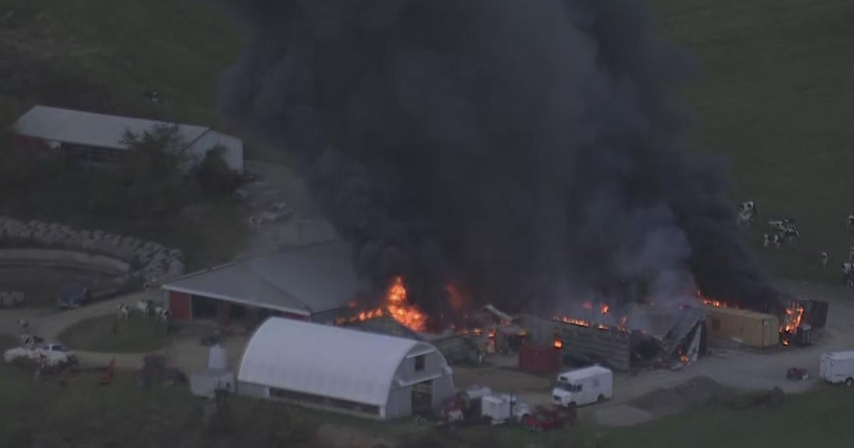 Massive fire tears through Pittsburgharea dairy farm