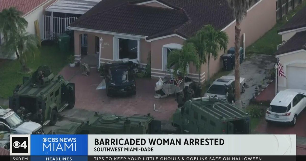 Woman in custody after barricading herself for hours inside SW Miami ...