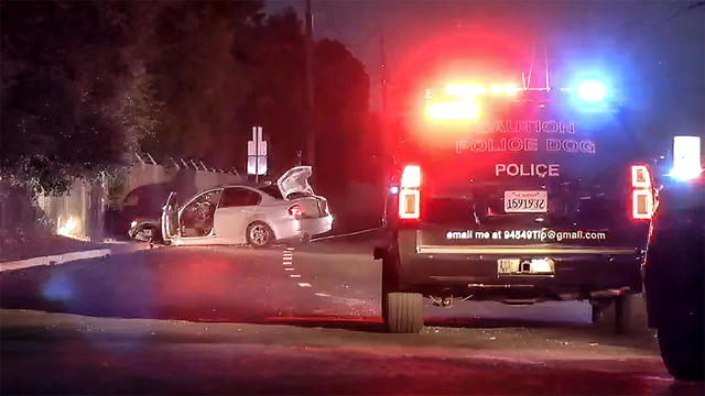 Police Chase - Crashed Car 