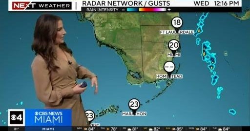 South Florida Weather: Wind, possible showers - CBS Miami