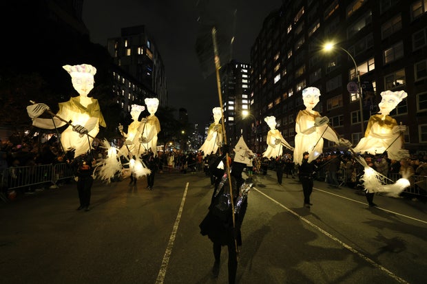 Attendees of the 2023 New York City Halloween Parade on October 31, 2023 in New York City.