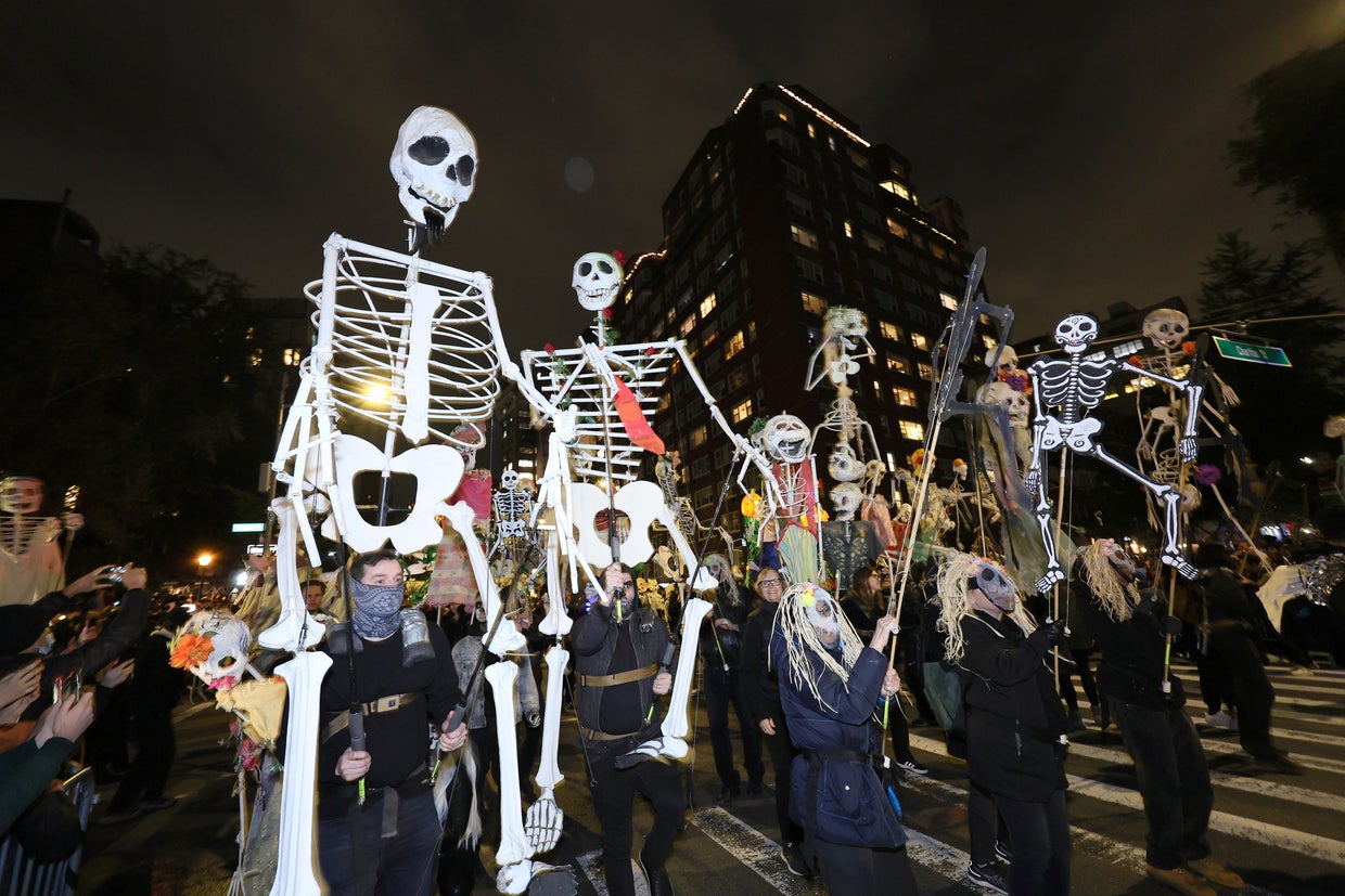 Attendees of the 2023 New York City Halloween Parade on October 31, 2023 in New York City.