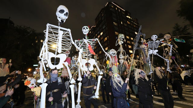 Attendees of the 2023 New York City Halloween Parade on October 31, 2023 in New York City.