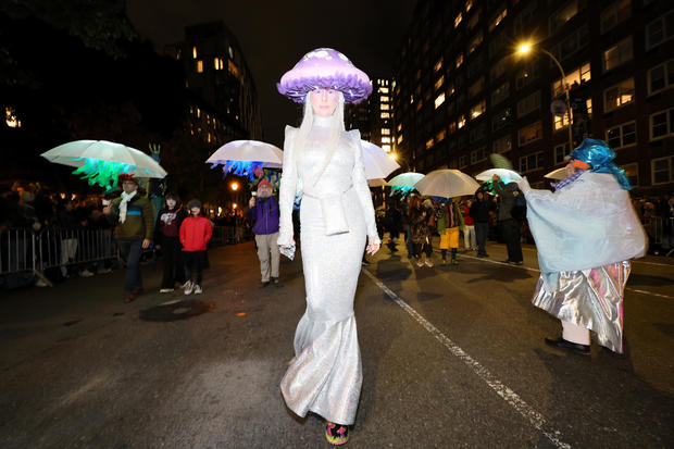 Attendees of the 2023 New York City Halloween Parade on October 31, 2023 in New York City. 