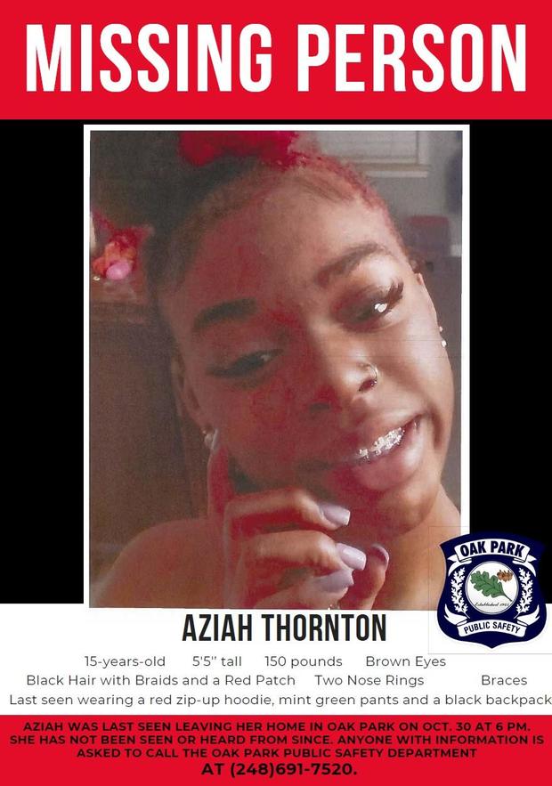 Police search for missing Michigan teen Aziah Thornton 