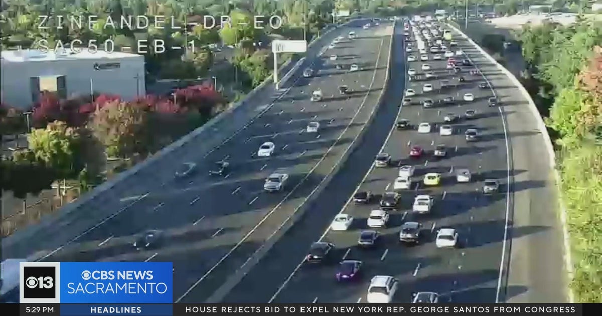 Crash on Highway 50 near Rancho Cordova causes slow down - CBS Sacramento