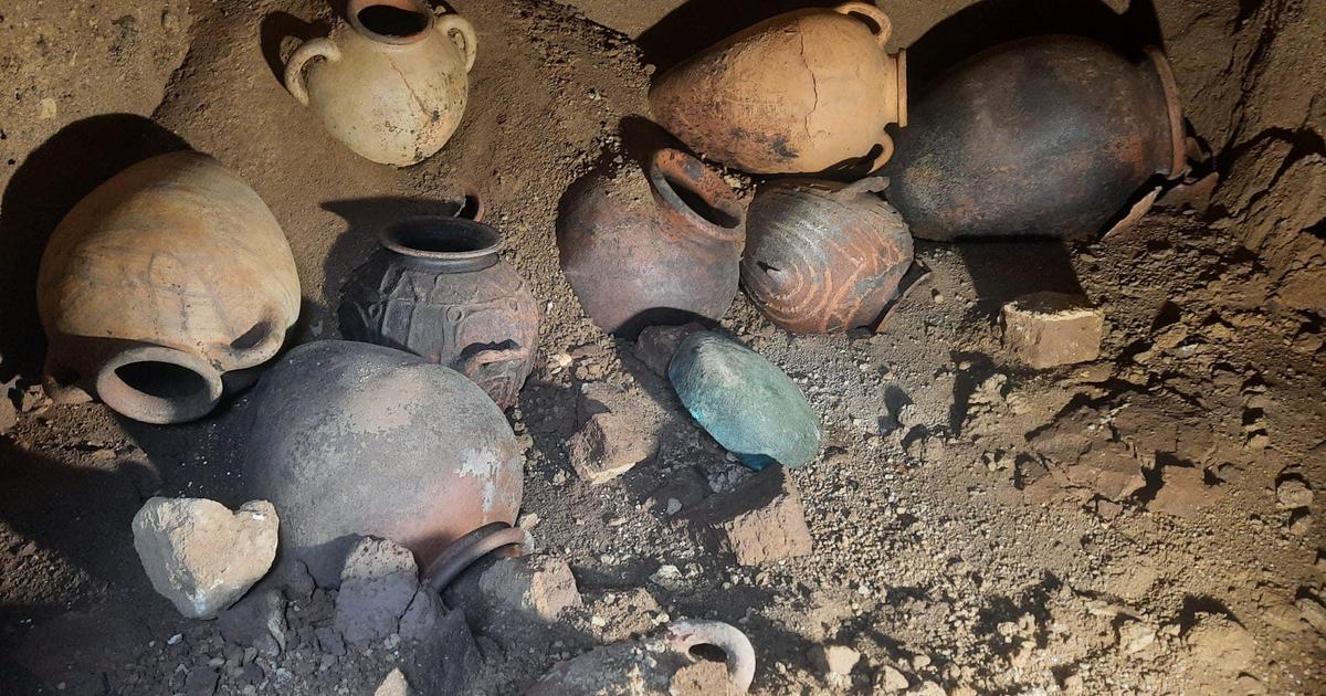 Italian archaeologists open 2,600-year-old tomb for first time, find wealthy family's treasures