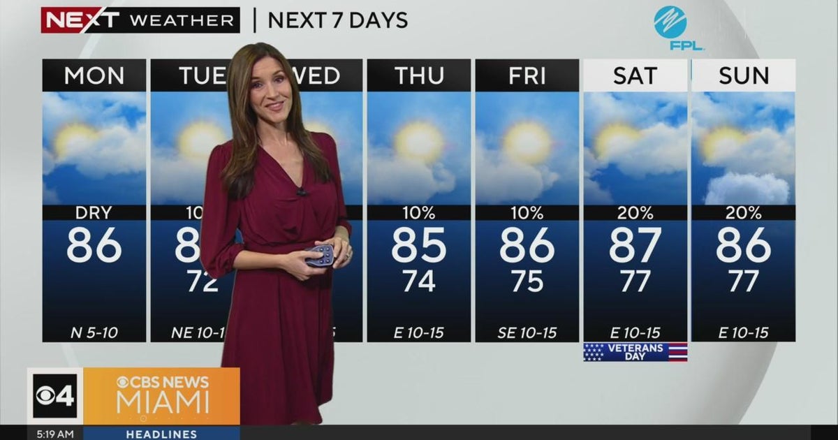 Miami Weather for Monday 11/6/2023 5AM - CBS Miami