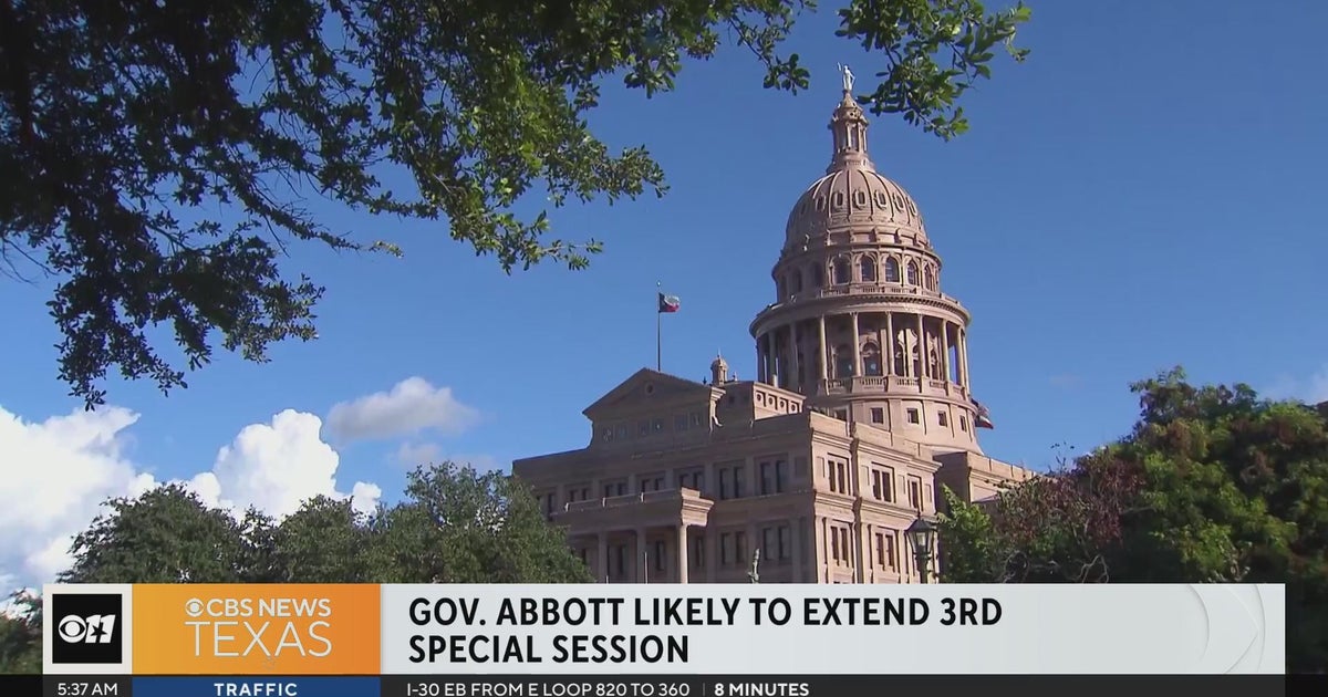 Gov. Abbott likely to extend 3rd special session - CBS Texas