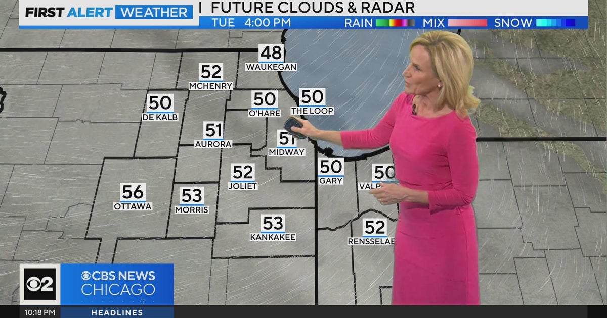 Chicago First Alert Weather: Cooler Tuesday - CBS Chicago