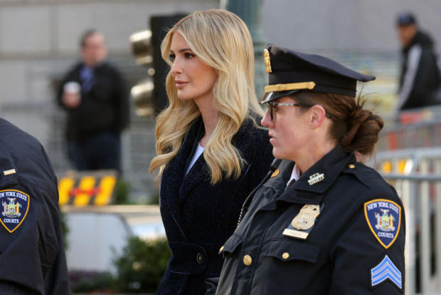 Ivanka Trump, former President Donald Trump's daughter, enters New York State Supreme Court for his civil fraud trial on Nov. 8, 2023. 