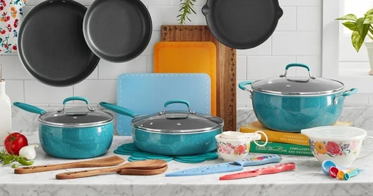 This massive 38-piece The Pioneer Woman cookware deal works out to just $2  per item - CBS News