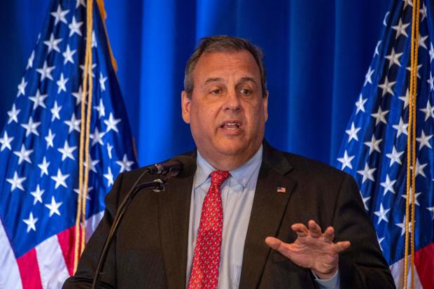 Chris Christie speaks in Nashua, New Hampshire, on Oct. 13, 2023. 