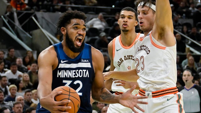 Timberwolves Spurs Basketball 