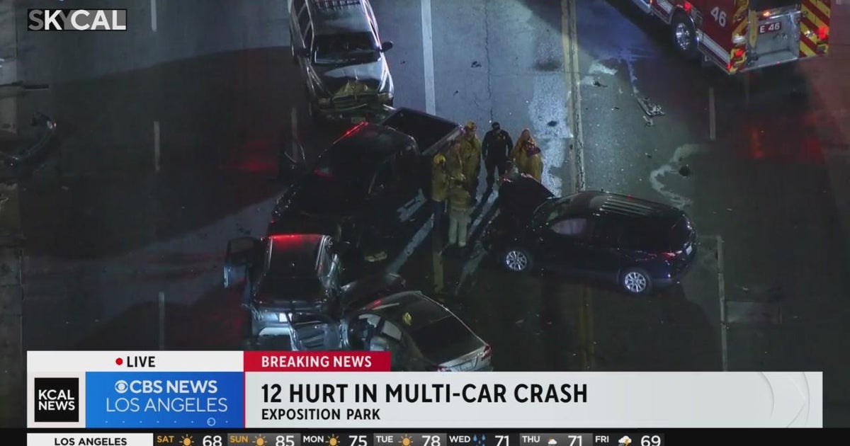 12 hurt in multicar crash in Exposition Park CBS Los Angeles