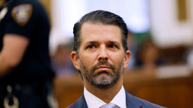 Donald Trump Jr. attends his family's civil fraud trial in New York Supreme Court on Wednesday, Nov. 1, 2023. 