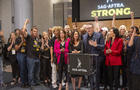 SAG-AFTRA Holds Press Conference To Discuss Strike-Ending Agreement With Studios 