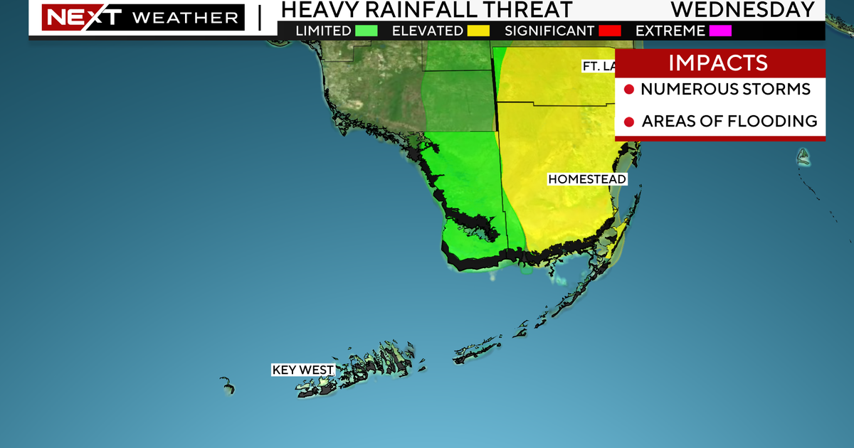 South Florida weather: Drenching rain on tap with more wet weather on the way Wednesday