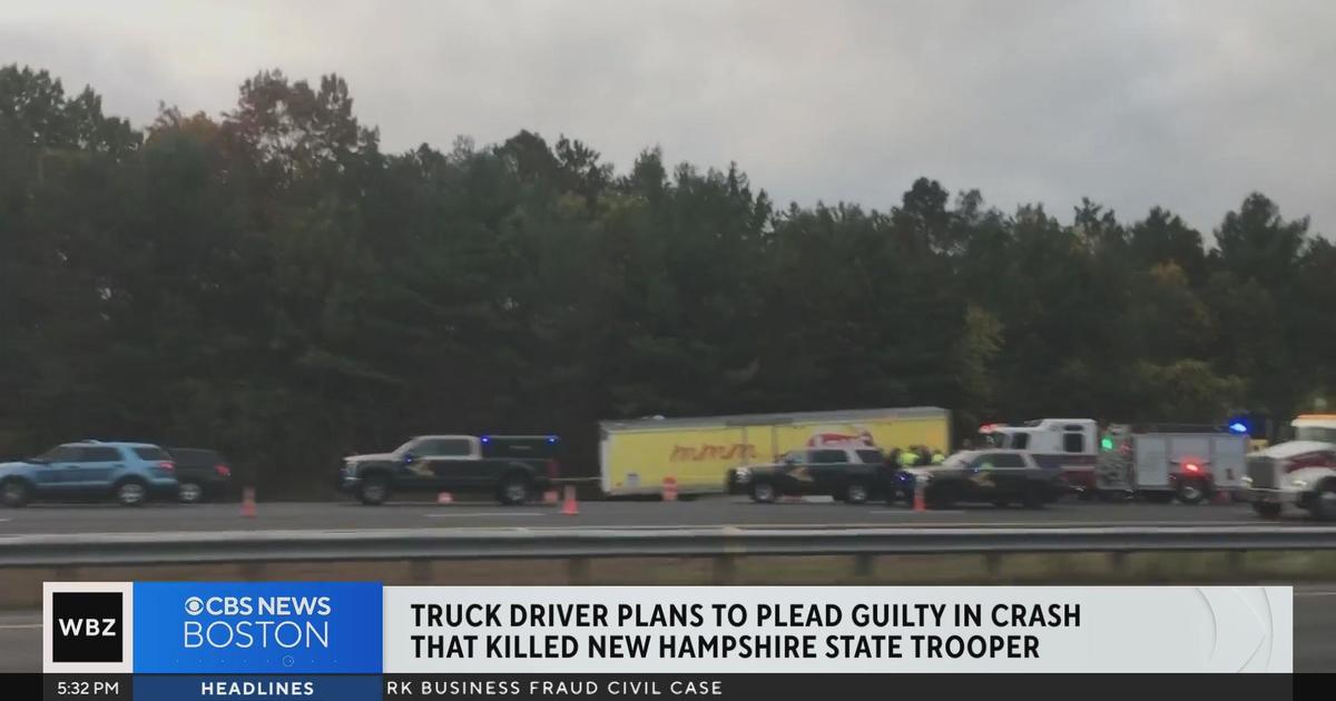 Truck driver to plead guilty in crash that killed NH state trooper in Portsmouth - CBS Boston