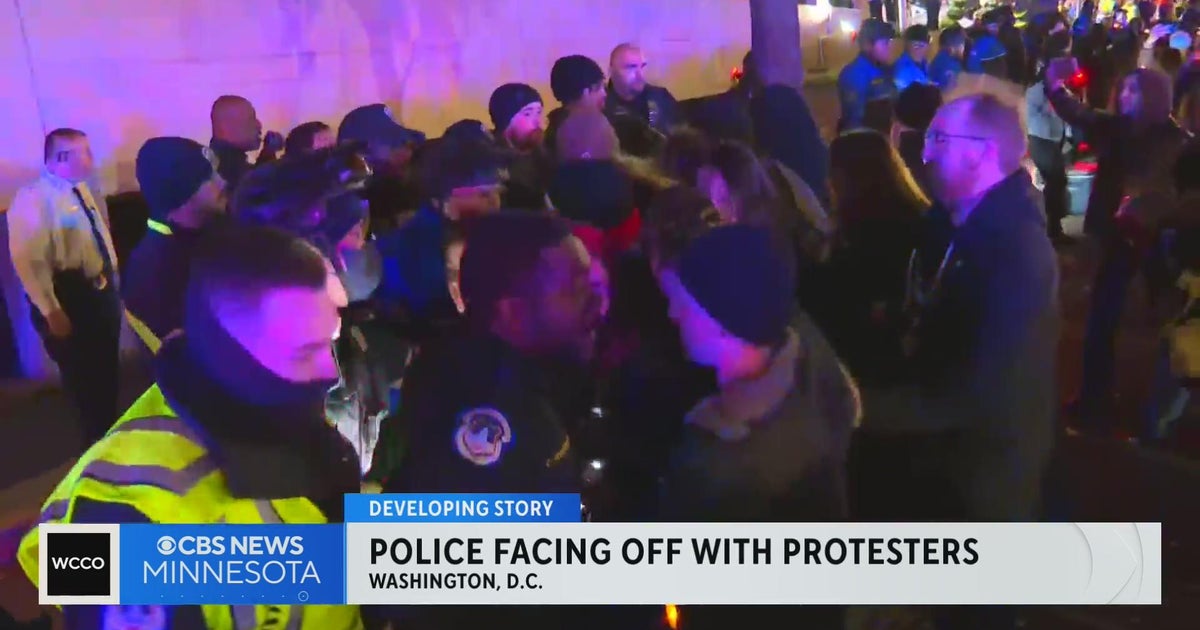 Capitol Police in D.C. face off with protesters - CBS Minnesota