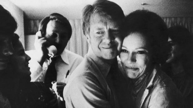 Jimmy And Rosalynn Carter Embrace, 1976. 
