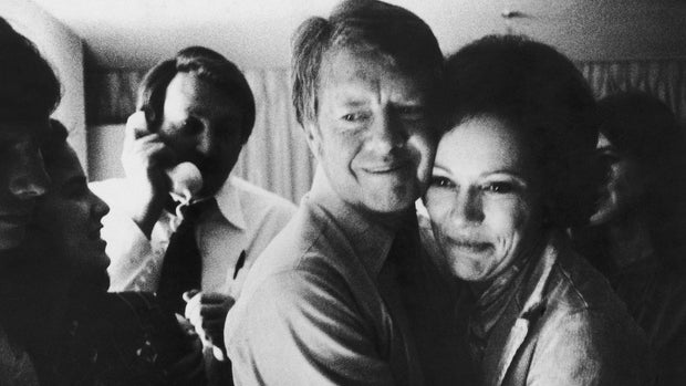 Jimmy And Rosalynn Carter Embrace, 1976.