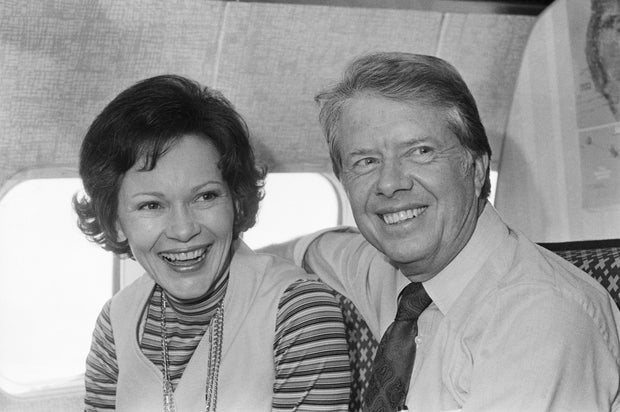 Jimmy Carter and His Wife Rosalynn in 1976