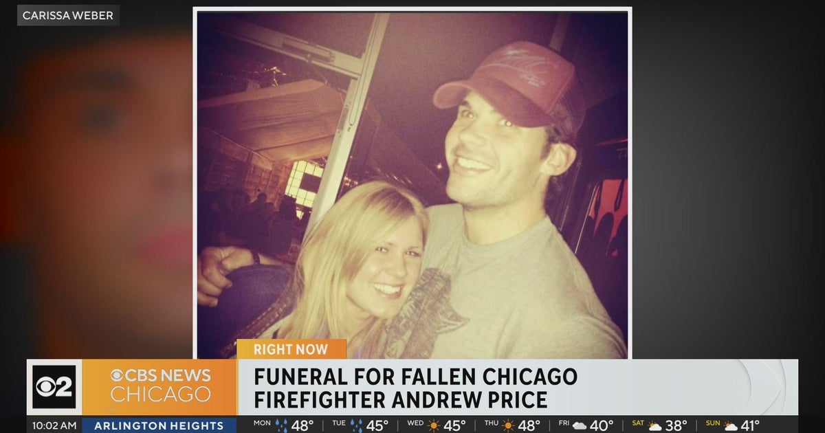 Loved ones gather for funeral for fallen firefighter Andrew Price - CBS ...