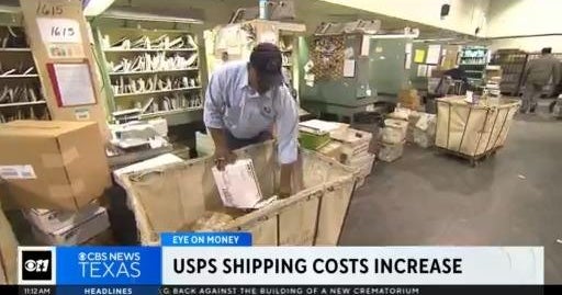 USPS shipping costs increase CBS Texas