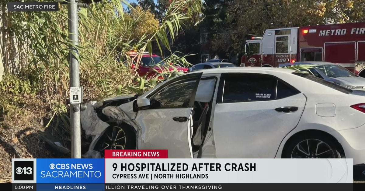 9 hospitalized in Sacramento area crash on Thanksgiving