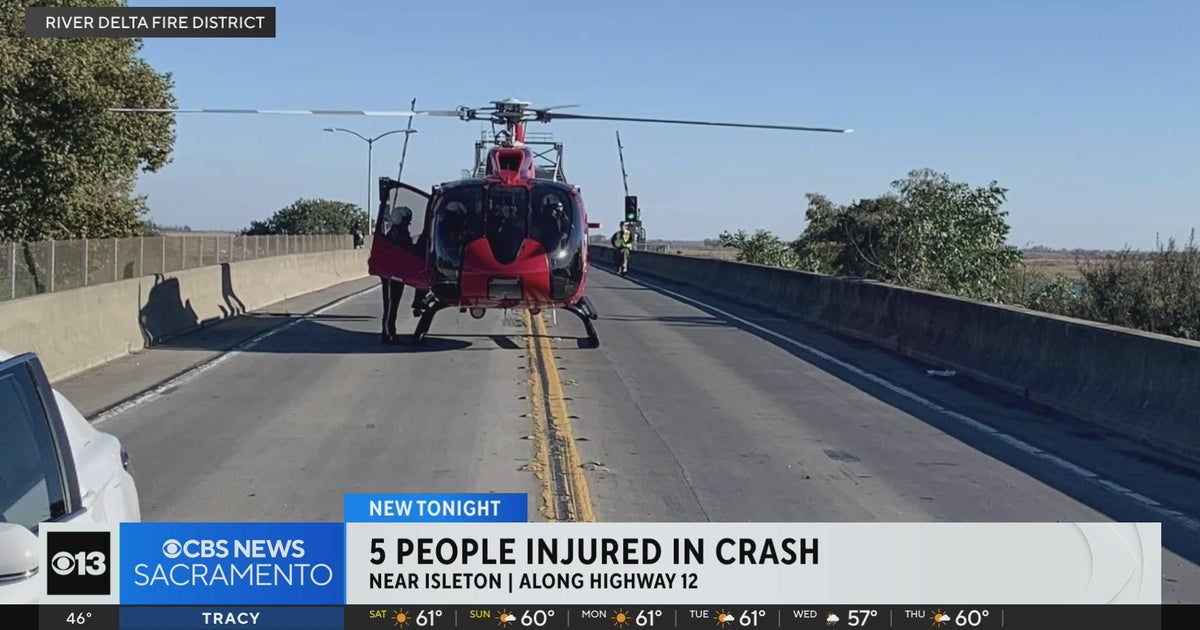 5 injured in crash in Sacramento County
