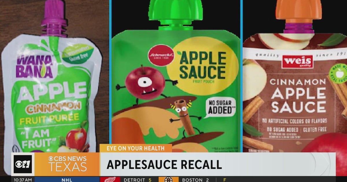 Applesauce packets recalled due to levels of lead CBS Texas