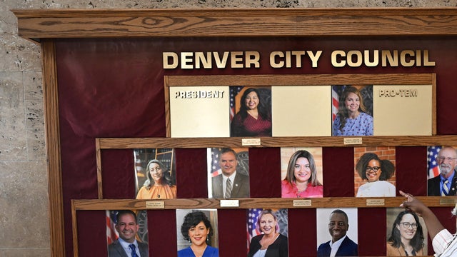 Denvers city council holds their first meeting after being sworn into office. 