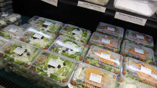Salads for sale at a gourmet market in Epicure 