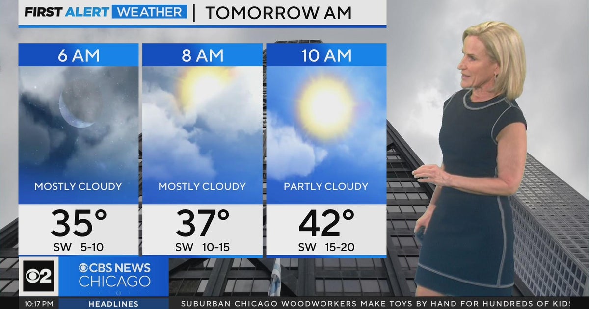 Chicago First Alert Weather: Cloudy and milder Thursday - CBS Chicago