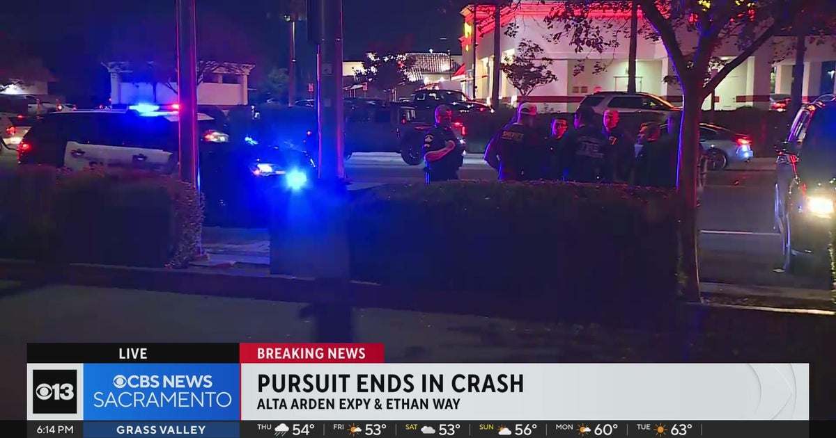 4 detained after pursuit ends in a crash in Sacramento County