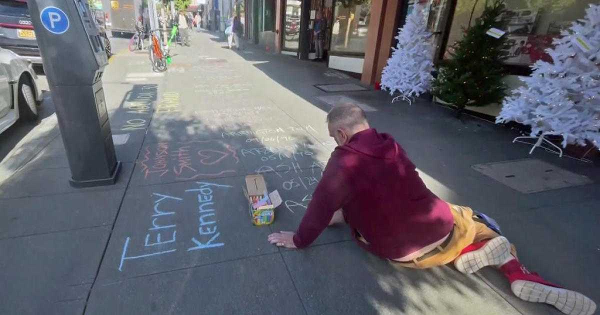 AIDS victims remembered with sidewalk inscriptions in San Francisco