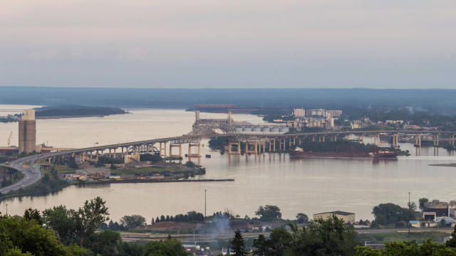 The Blatnik Bridge and Duluth/Superior Harbor at Sunset 