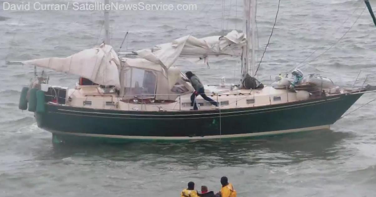 Three rescued when sailboat runs aground in Plymouth
