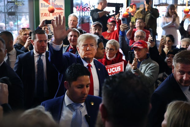 Donald Trump fait campagne pour l'investiture républicaine à la présidence de l'Iowa