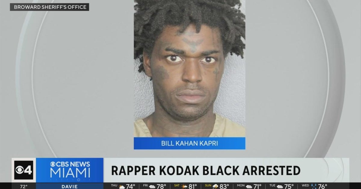 Kodak Black arrested in Plantation for allegedly possessing cocaine, evidence tampering - CBS Miami