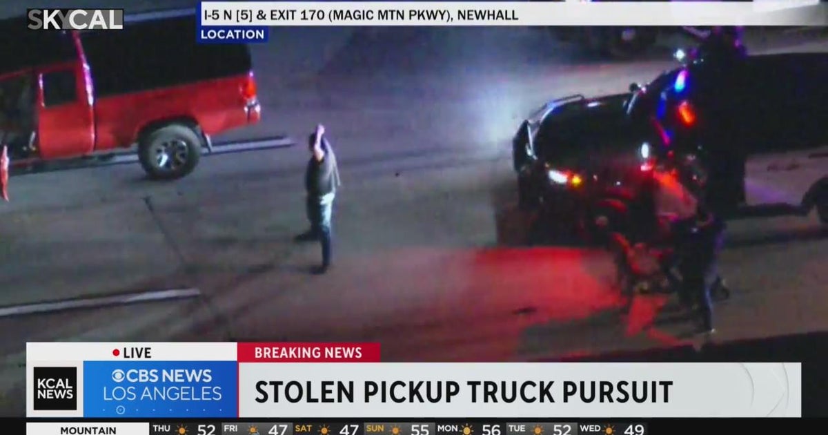 Lengthy pursuit with stolen vehicle suspect ends when truck blows tire ...