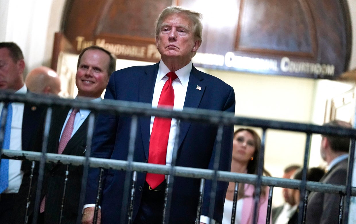 Former President Donald Trump leaves the New York State Supreme Court during the civil fraud trial against the Trump Organization in New York on Dec. 7, 2023. 