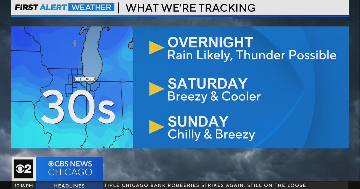 Chicago First Alert Weather: Rain coming overnight - CBS Chicago