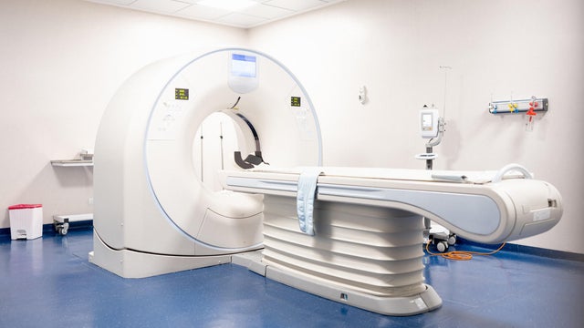 MRI scanner in an empty hospital room 