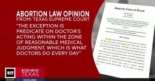 Texas Supreme Court weighs in on Dallas woman’s abortion controversy ...