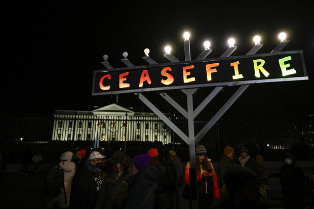 Hundreds gather in Washington DC for Jewish Hanukkah vigil, call for cease-fire in Gaza 