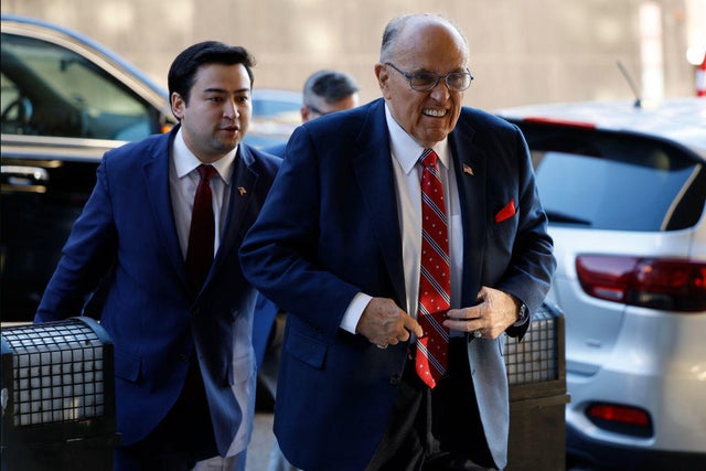 Rudy Giuliani arrives at court