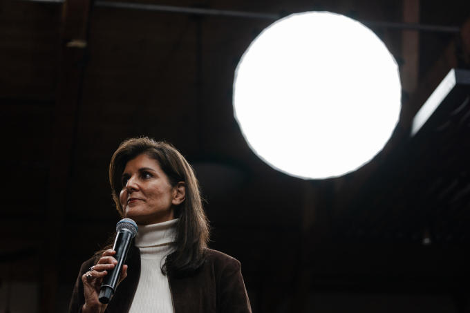 Republican Presidential Candidate Nikki Haley Receives Endorsement From New Hampshire Gov. Chris Sununu In Manchester 